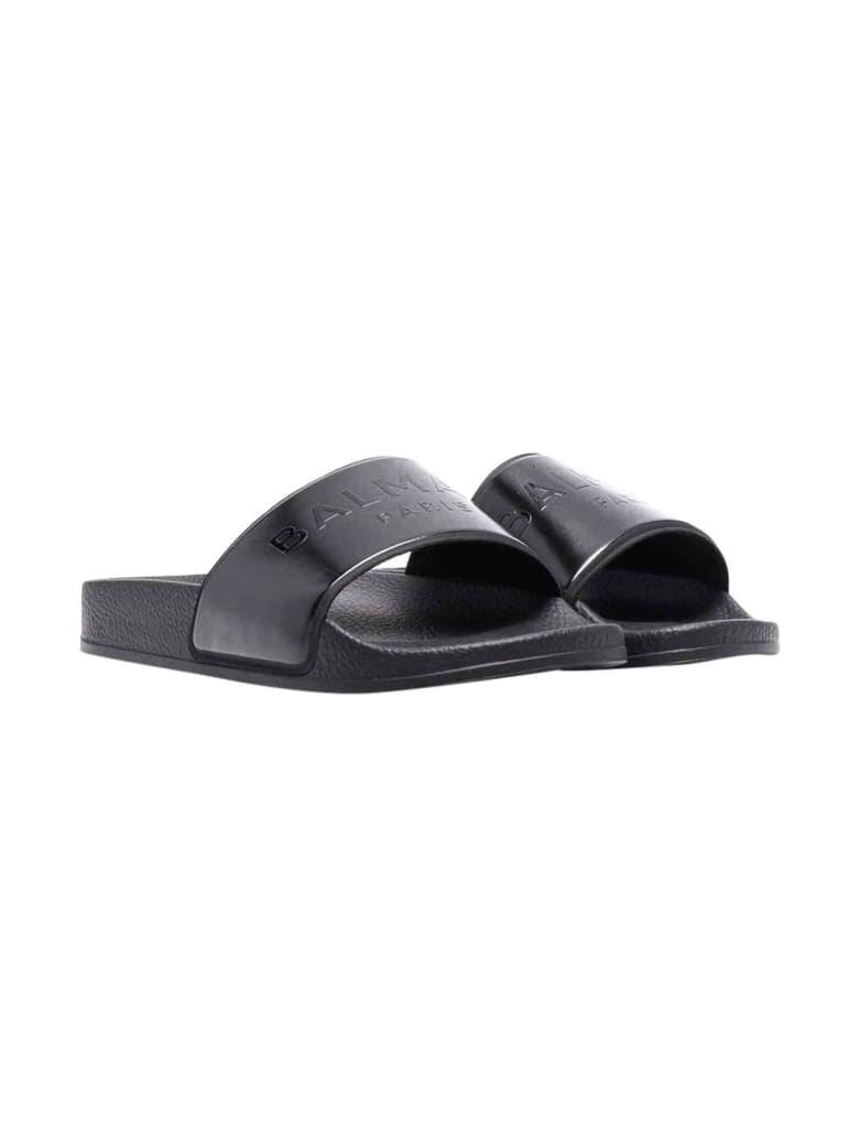 Balmain Unisex Black Slippers - Nero