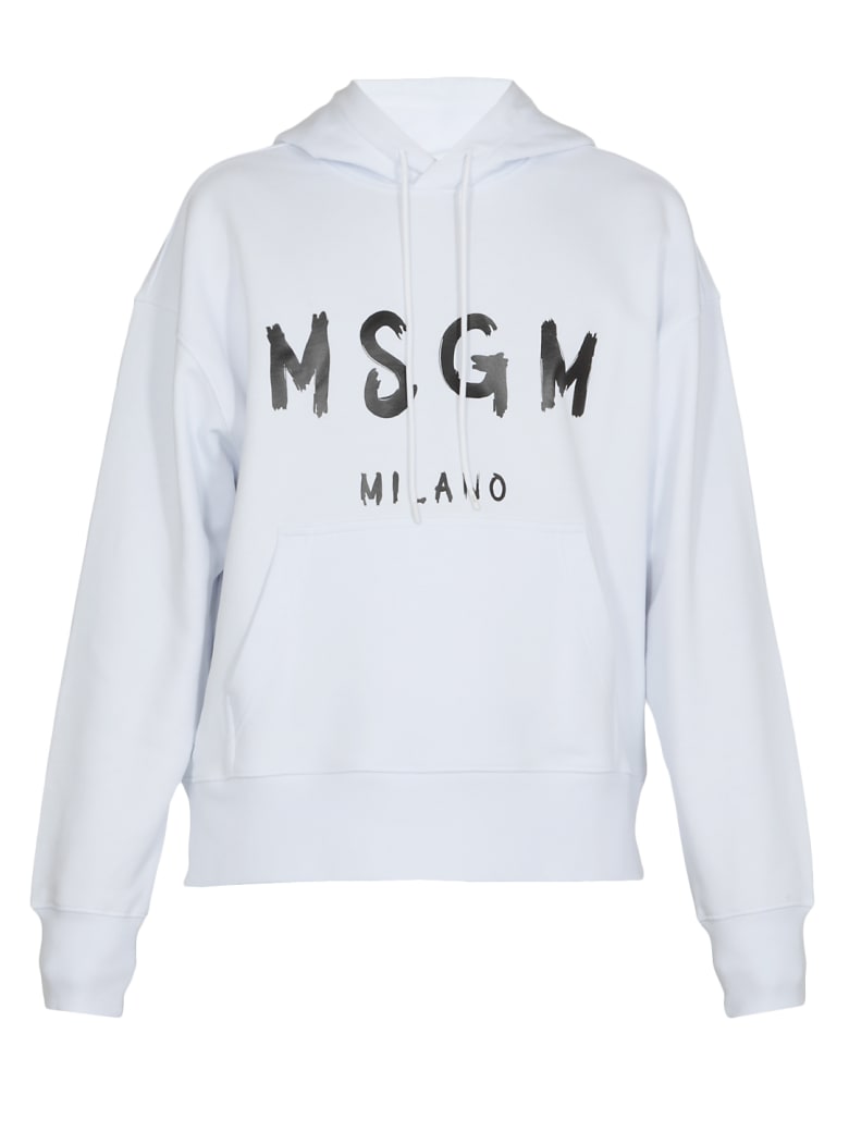 MSGM Logo Hoodie - WHITE
