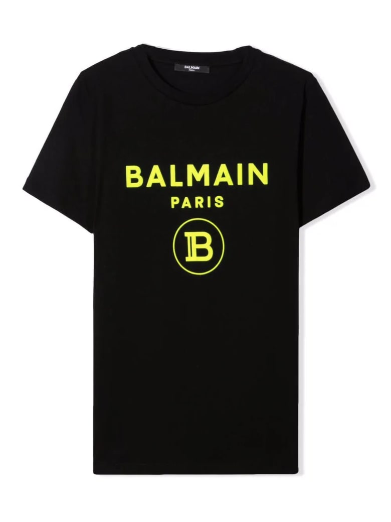 Balmain Black Cotton T-shirt - Nero