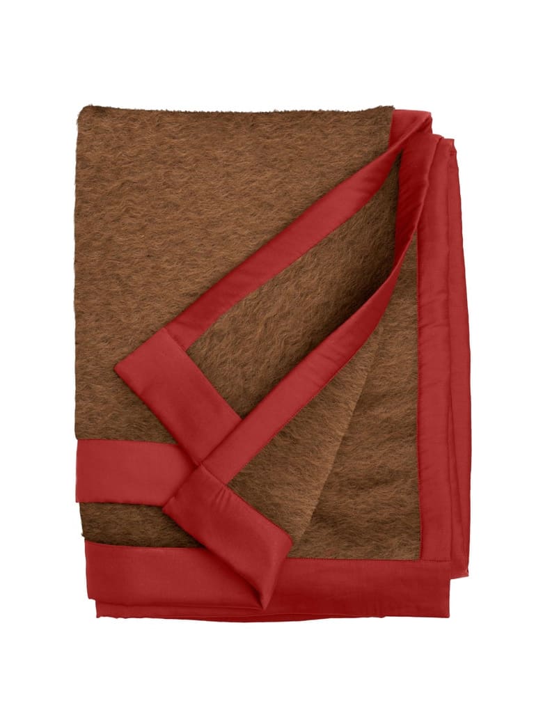 Midsummer Milano Double Mohair Plaid - Brown-Red
