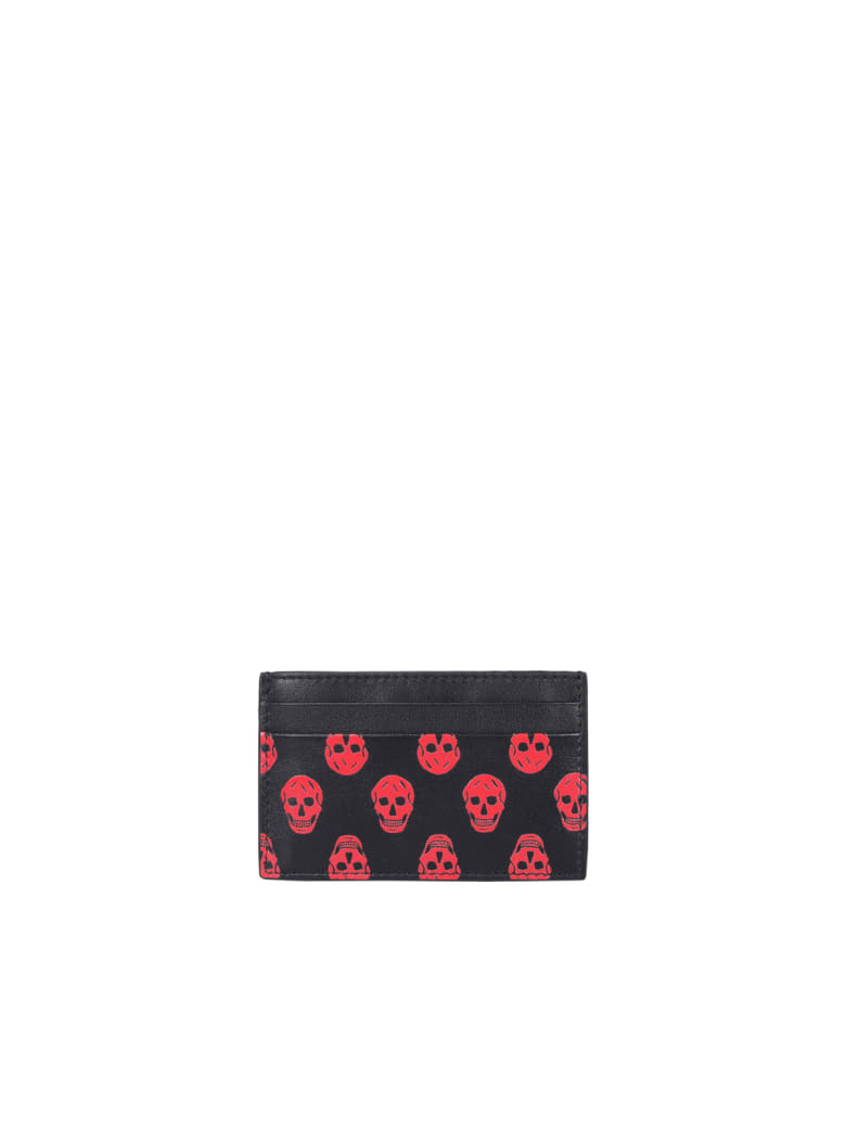 Alexander McQueen Skull Cards Holder - Nero e Rosso