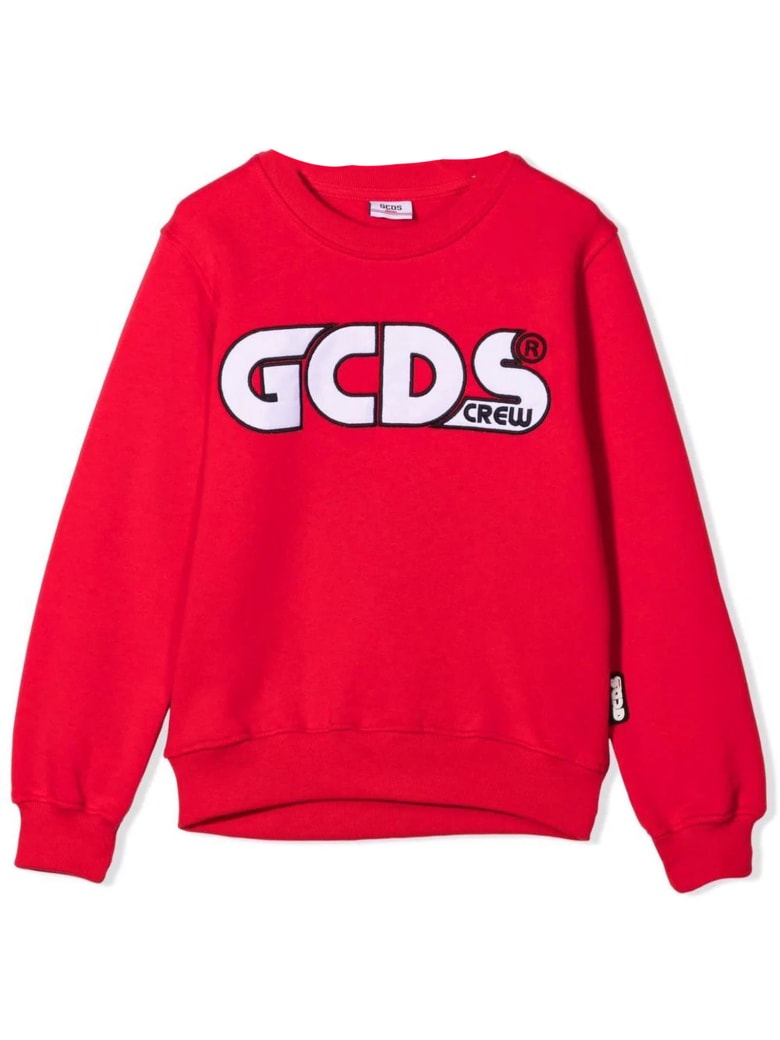 GCDS Red Cotton Sweatshirt - Rosso