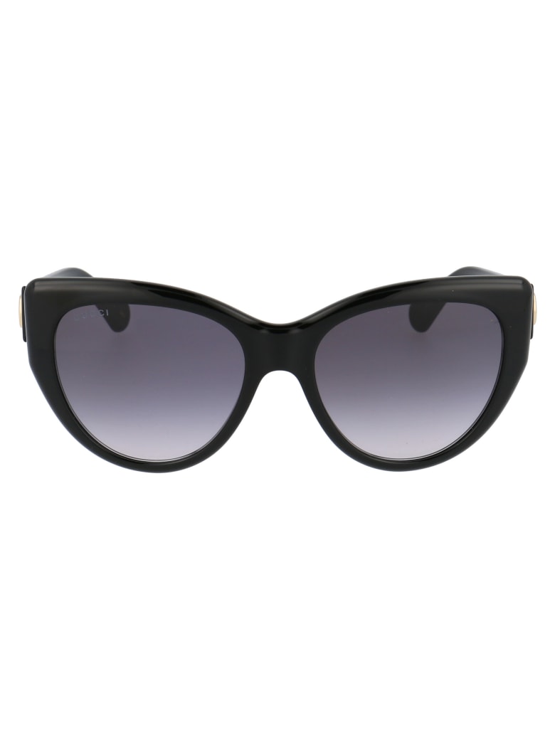 Gucci Gg0877s Sunglasses - 001 BLACK BLACK GREY