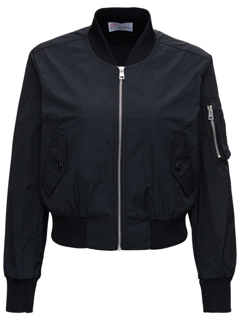 RED Valentino Twill Taffetas Coat - Black