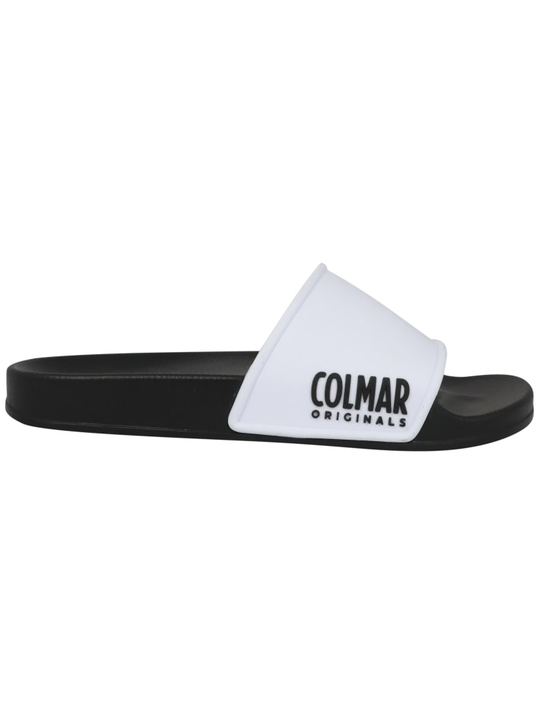 Colmar Slipper Plain Sandal - WHITE / BLACK