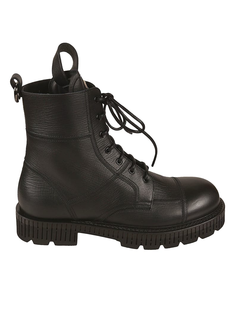 Dolce & Gabbana Bernini Lace-up Boots - Black