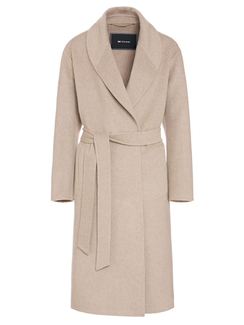 Kiton Coat Cashmere - TAUPE