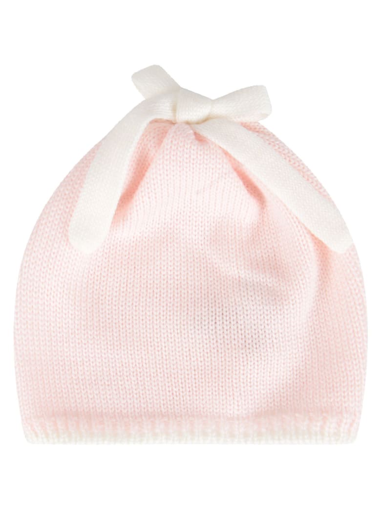 Little Bear Multicolr Hat For Baby Girl - Pink