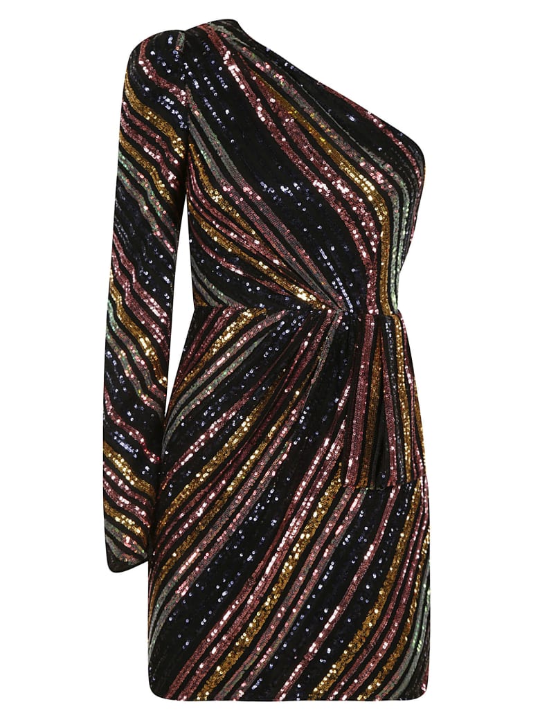 self portrait striped sequin dress