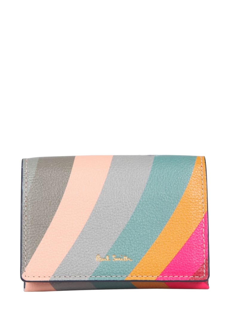 Paul Smith Mini Leather Card Holder - MULTICOLOR