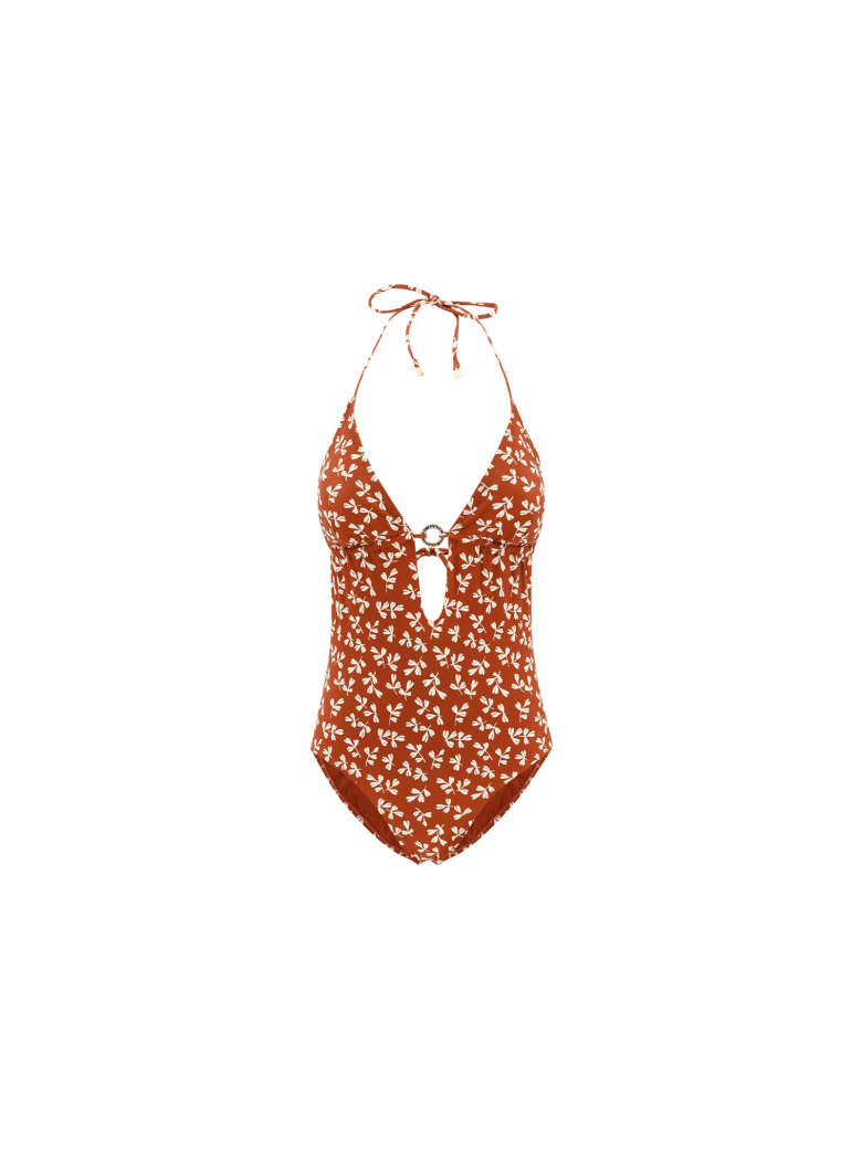 Tory Burch Swimsuit - Rust little leaves