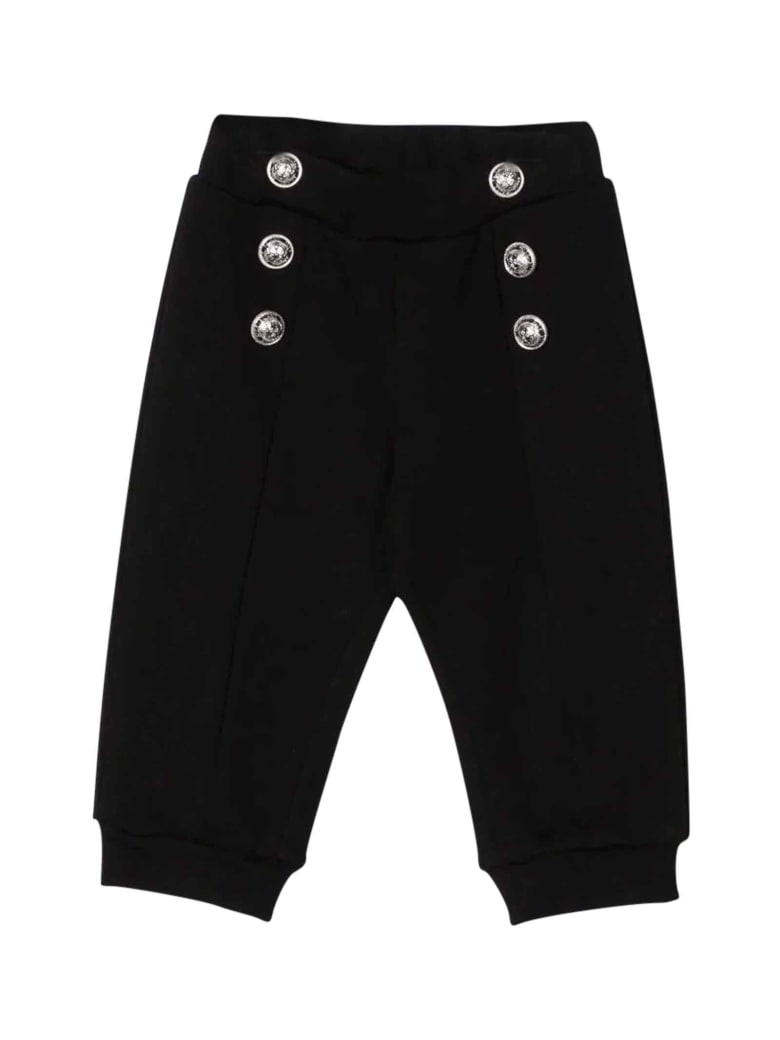 Balmain Pantaloni Neri Neonato - Nero