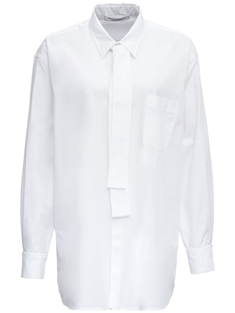 Philosophy di Lorenzo Serafini White Cotton Poplin Shirt - White