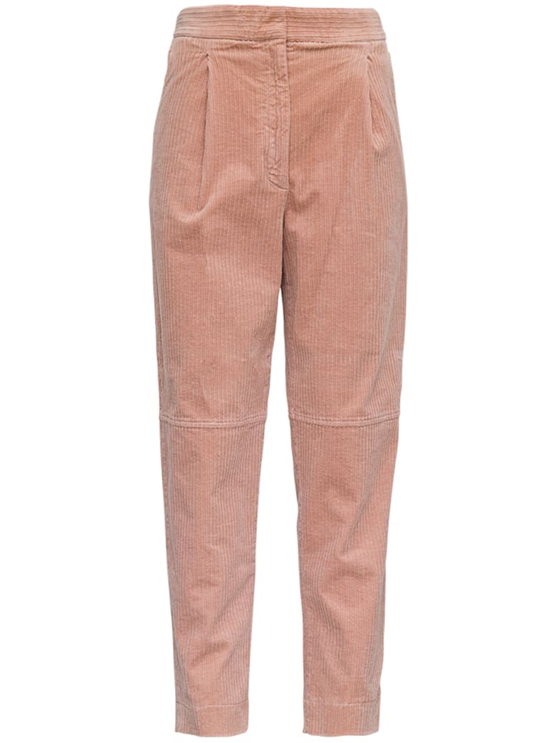 Antonelli Titano Pink Velvet Trousers - Pink