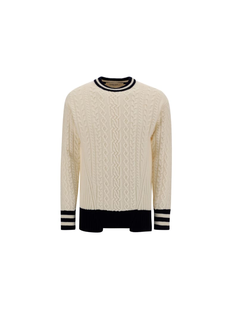 Golden Goose Devon Sweater - Natural white/blue