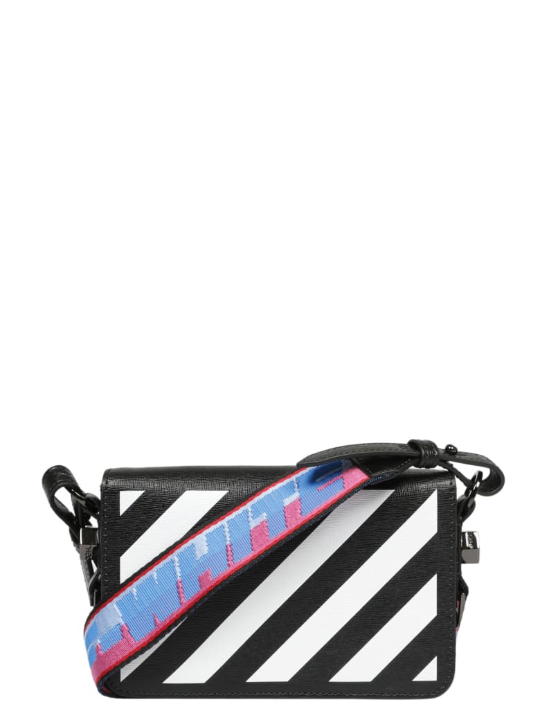 Off-White Diagonal Mini Flap Bag - Black