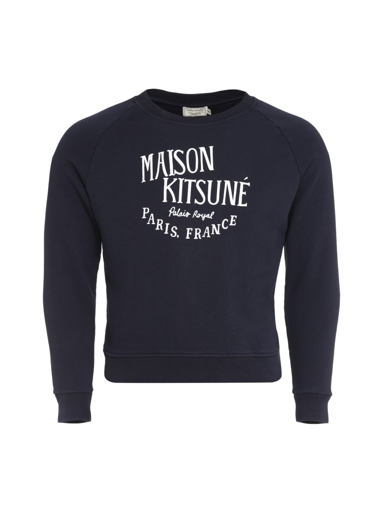 Maison Kitsuné Palais Royal Cotton Sweatshirt - blue