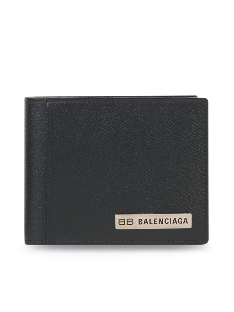 Balenciaga Plate Squar Fold Wal - Black