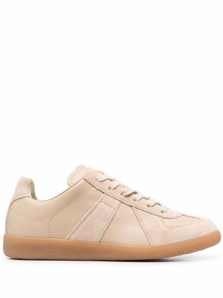 Maison Margiela Replica Beige Leather Sneakers - Beige