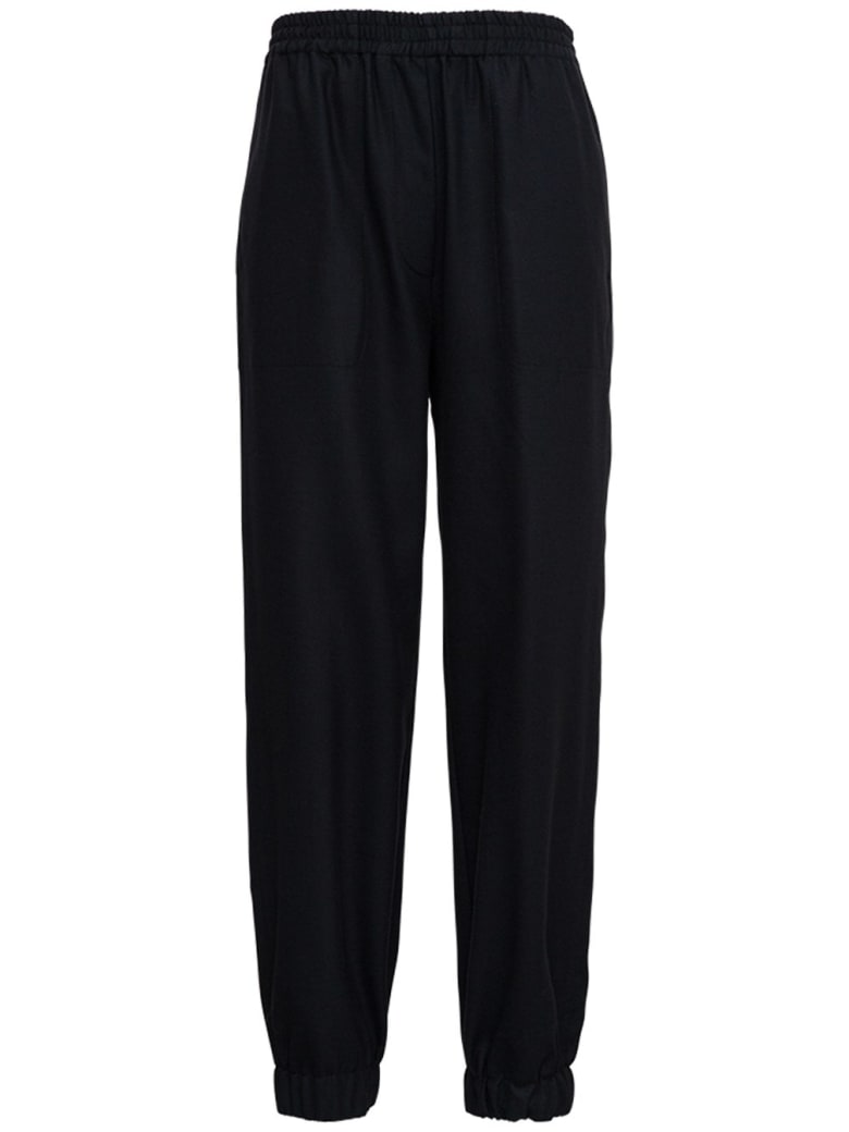 Jucca Black Stretch Wool Pants - Black