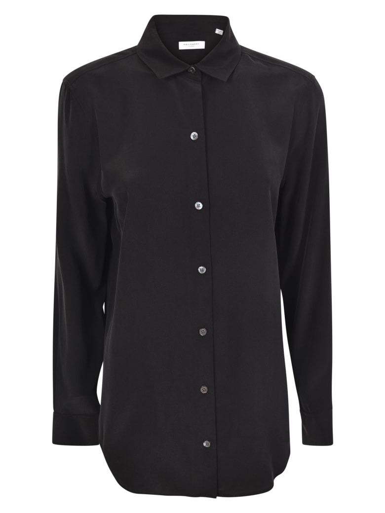 Equipment Round Hem Plain Shirt - Nero