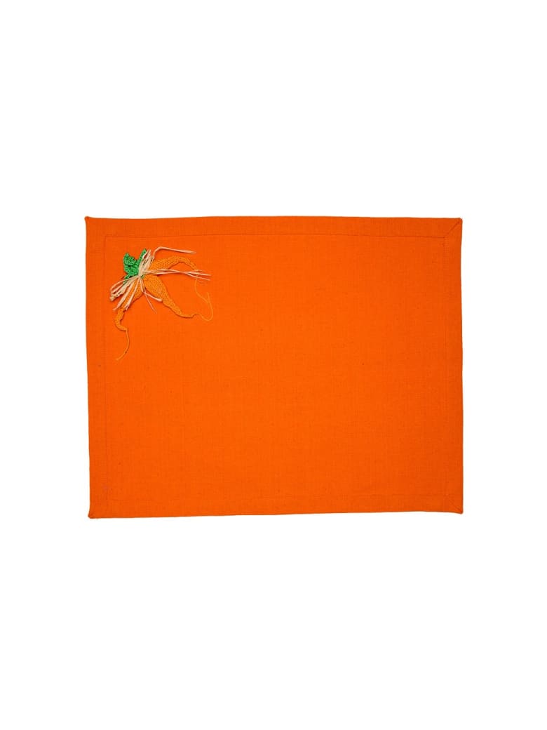 Le Botteghe su Gologone Placemats Crochet 35x45 Cm - Orange