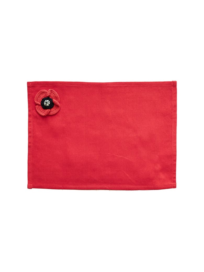 Le Botteghe su Gologone Placemats Crochet 35x45 Cm - Red