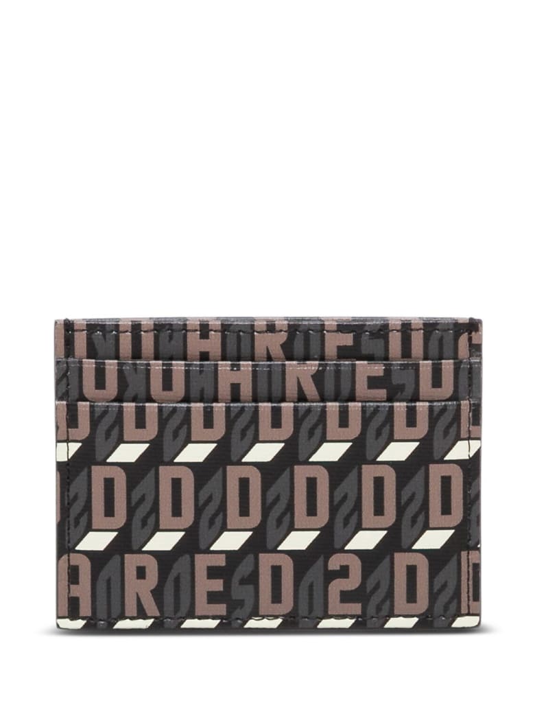 Dsquared2 Leather Card Holder With Logo - Brown