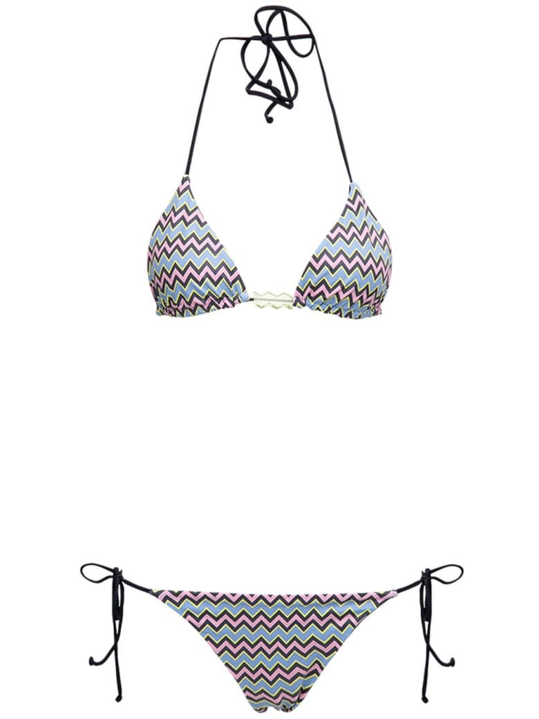 M Missoni Geometric Printed Bikini In Synthetic Jersey - Multicolor