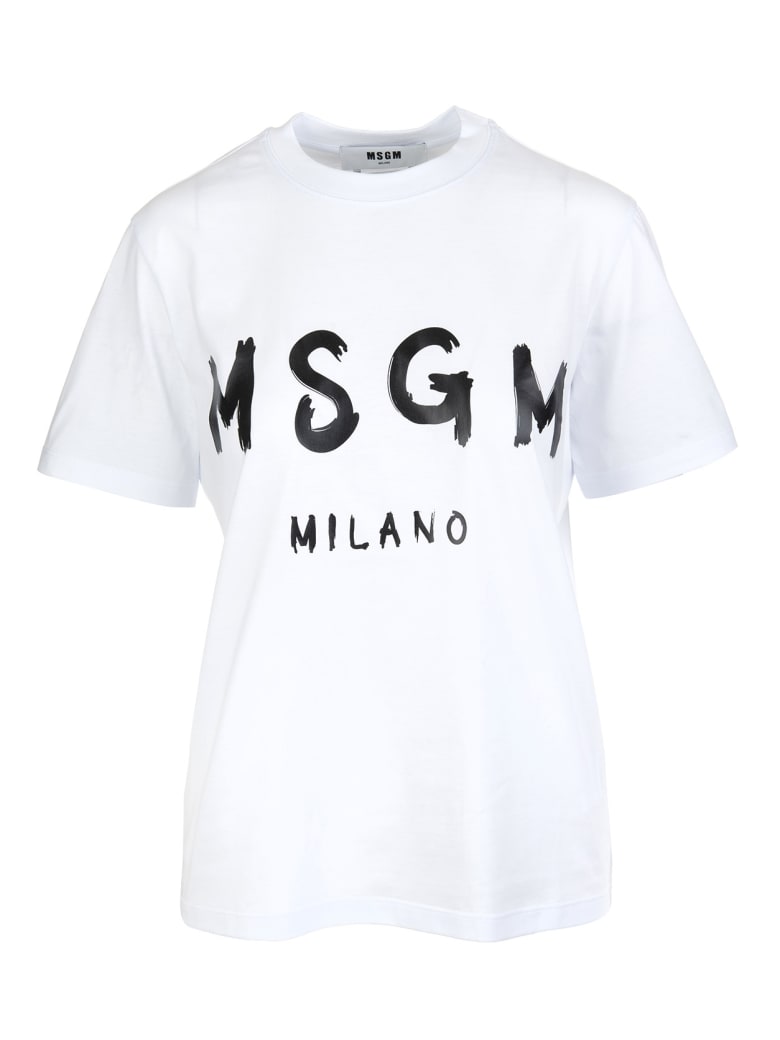 MSGM Logo-print T-shirt - Bianco