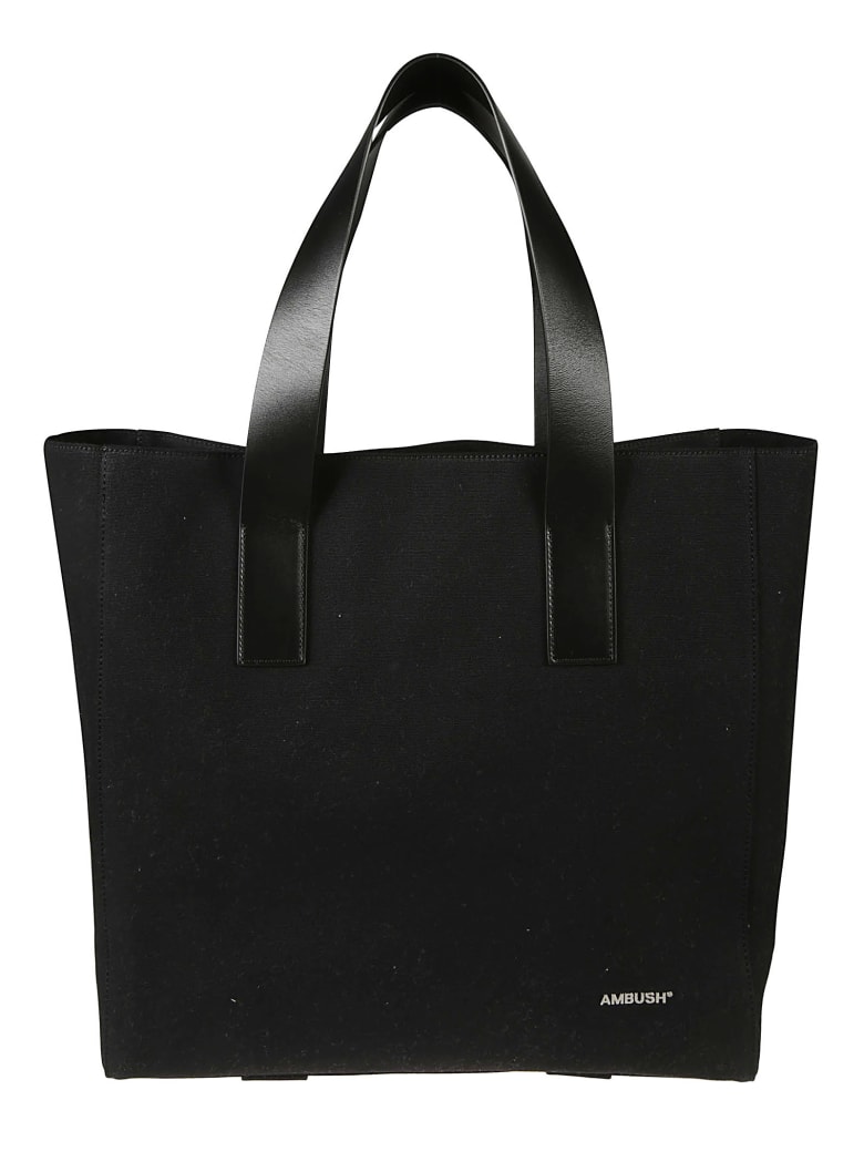 AMBUSH Vertical Tote - Nero e Argento