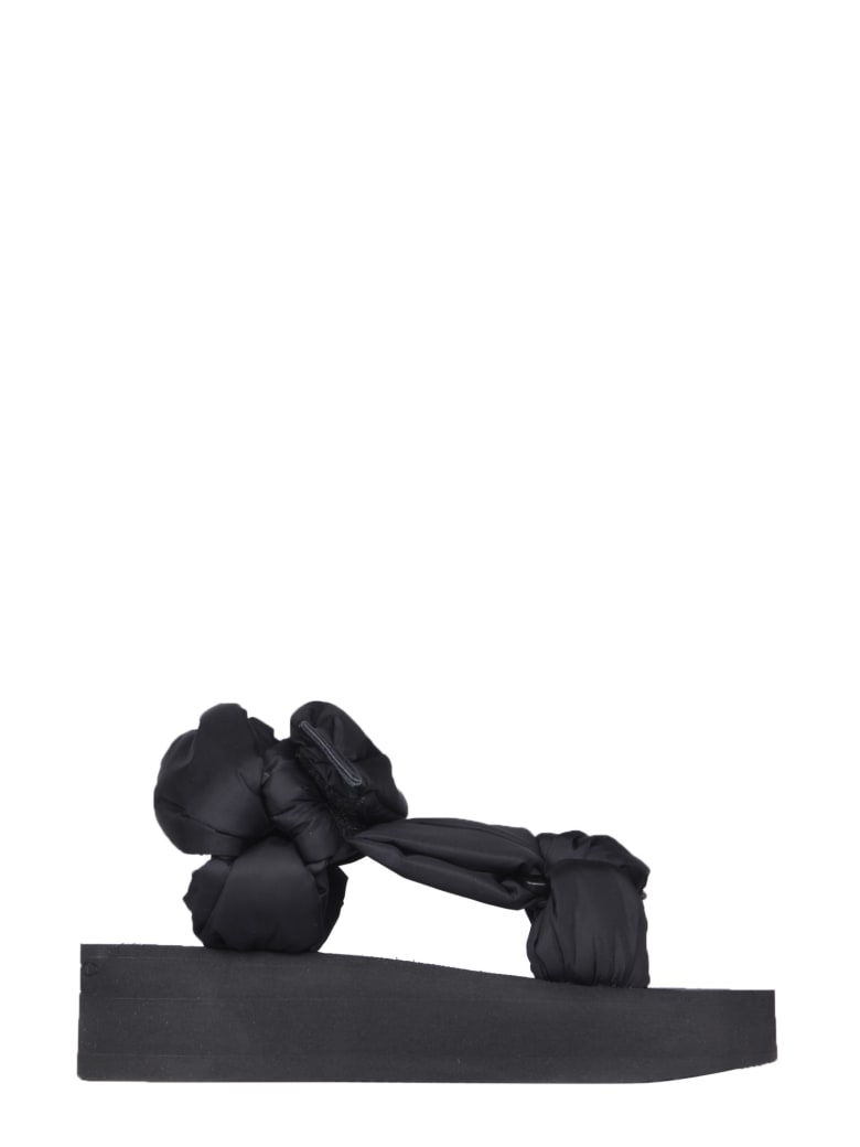 RED Valentino Platform Sandals With Bows - NERO