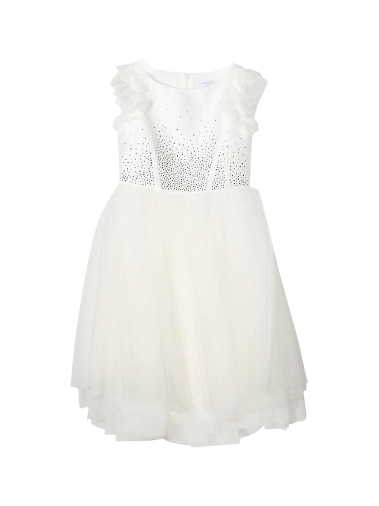 Monnalisa Teen White Dress - Panna