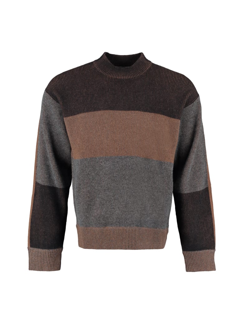 Z Zegna Wool-blend Crew-neck Sweater - Multicolor