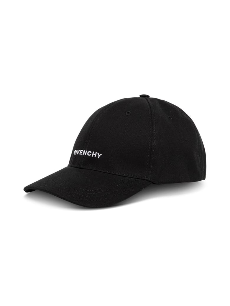 Givenchy Black Cotton Blend Hat With Logo - Black