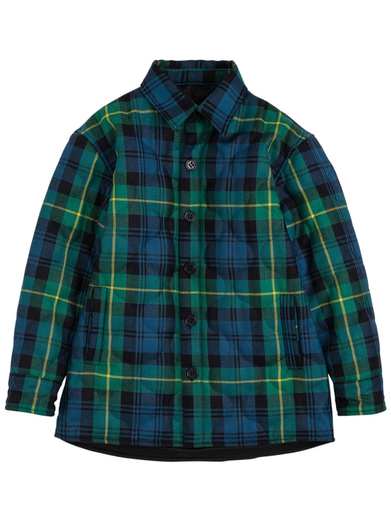 Philosophy di Lorenzo Serafini Kids Check Quilted Jacket With Logo - Multicolor