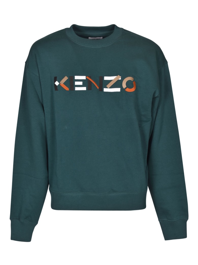 Kenzo Oversize Multico Logo Sweatshirt - Verde