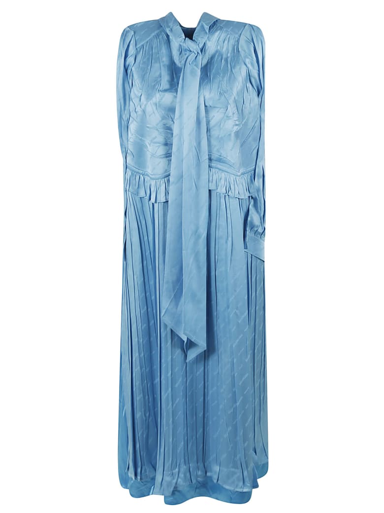 Balenciaga Sleeveless Patched Dress - Celeste