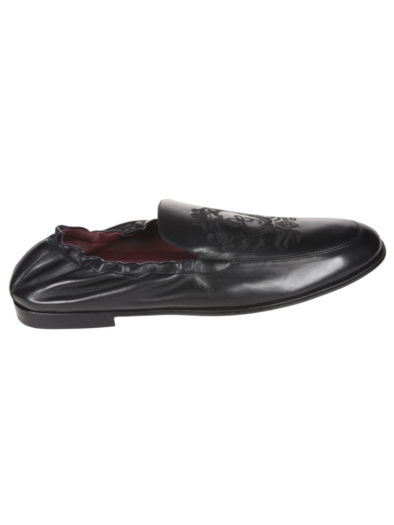 Dolce & Gabbana Elasticated Slip-on Loafers - Black