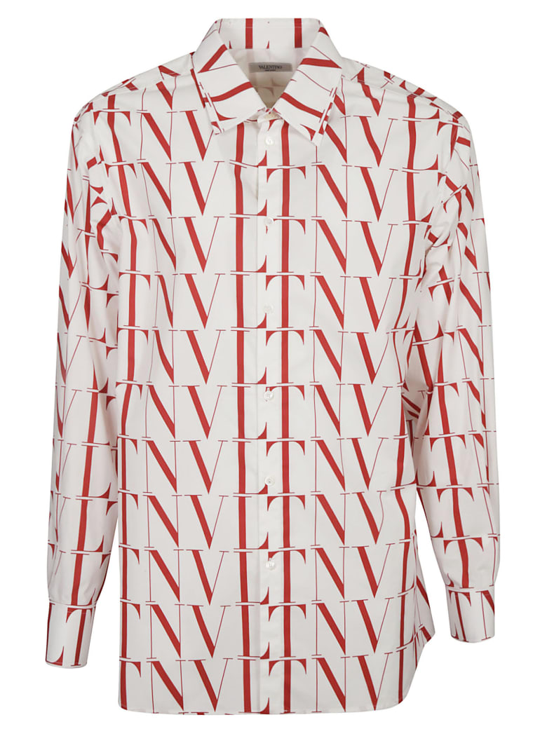 Valentino Vltn Logo Shirt - White/Red