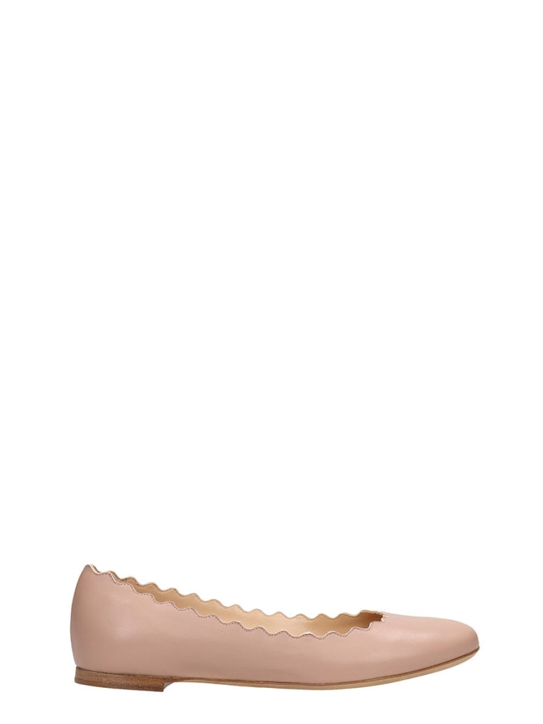 Chloé Lauren Ballet Plain Leather Ballet - C Pink Tea
