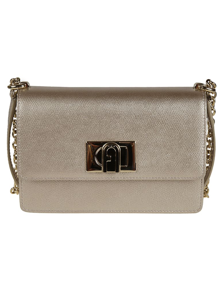 Furla Metallic 1927 Crossbody Bag - Gold