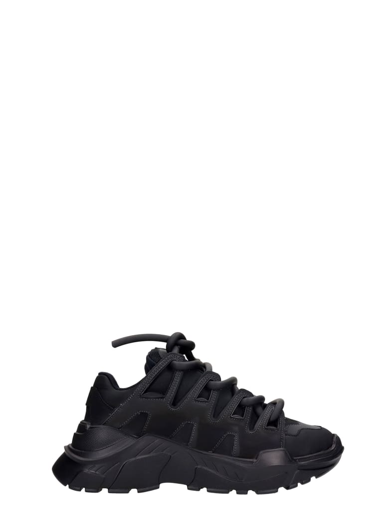 Gienchi Ozzy Sneakers In Black Rubber/plasic - black