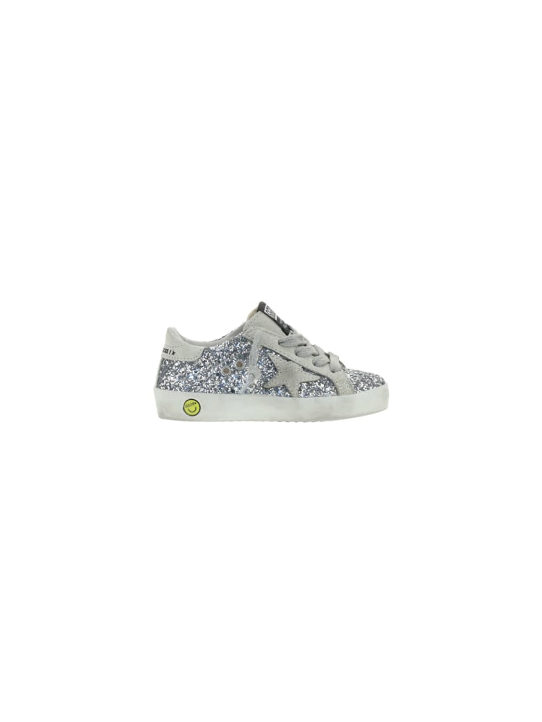 Golden Goose Super Star Sneakers For Girl - Silver/ice