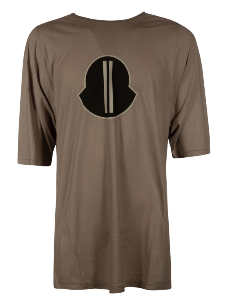 Rick Owens Centre Logo Print T-shirt - Dust