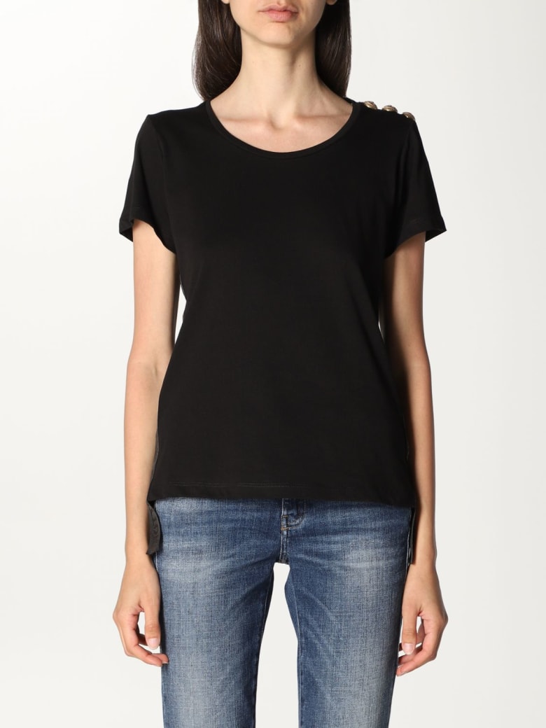 Paciotti 4US T-shirt Paciotti 4us T-shirt With Buttons - Black