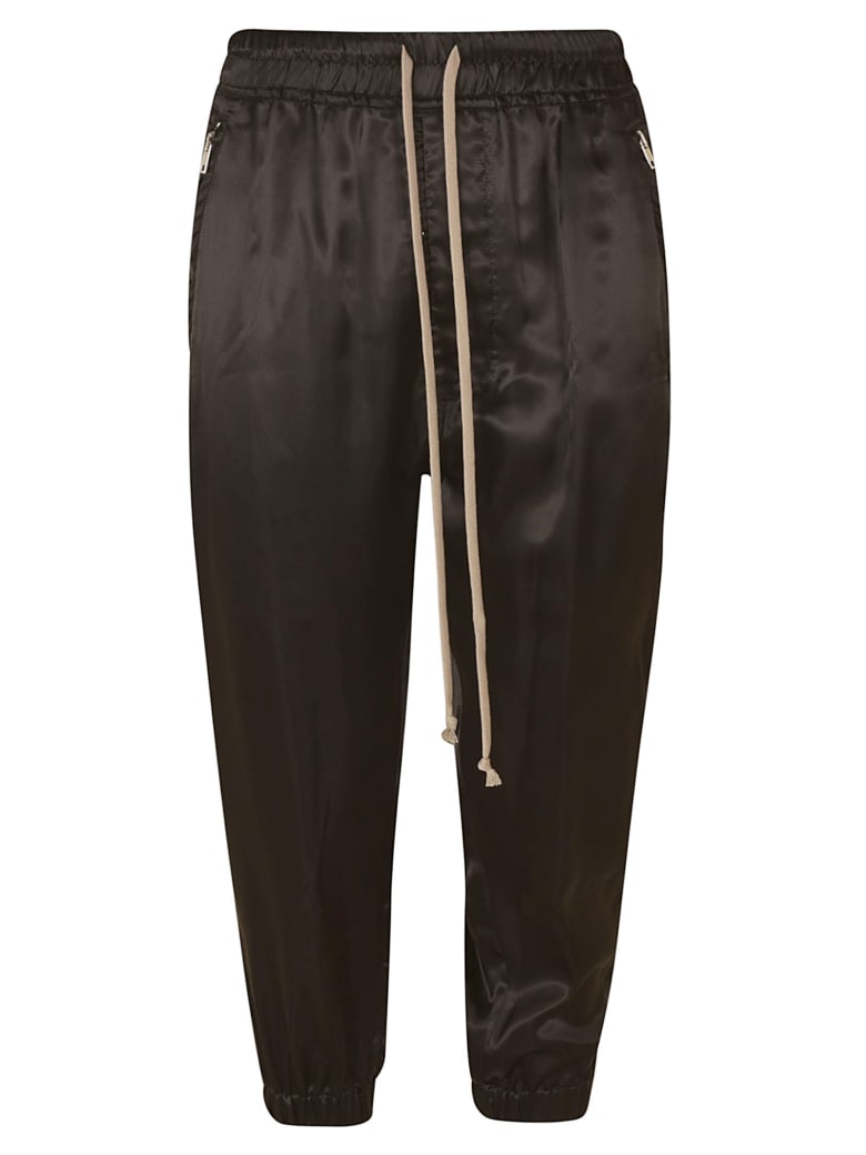 Rick Owens Cropped Track Pants - Black
