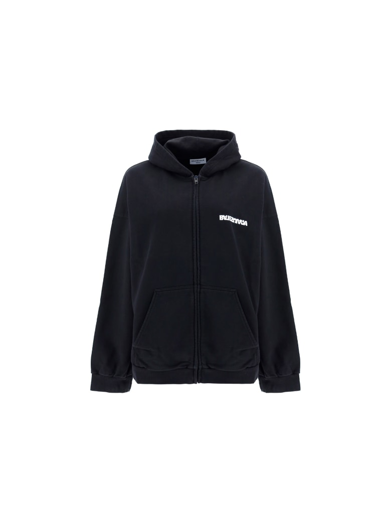 Balenciaga Hoodie - Washed black/white