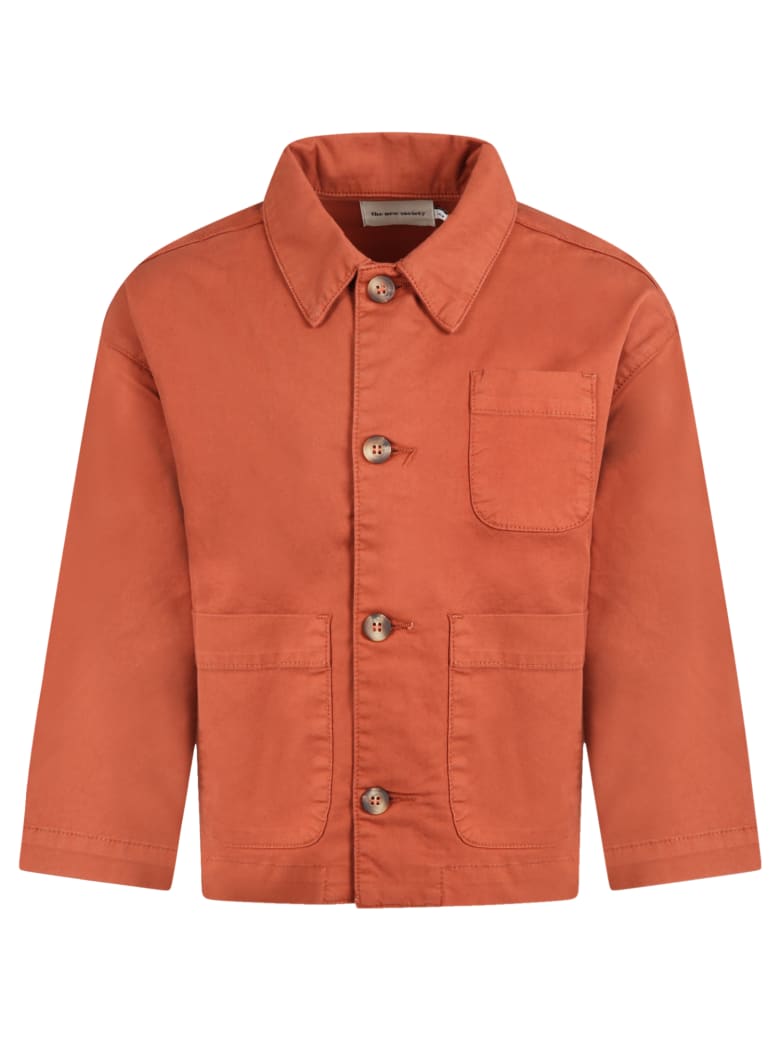 The New Society Brick Red ''david'' Jacket For Boy - Red