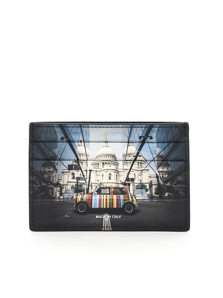 Paul Smith Mini Print Card Holder - Nero